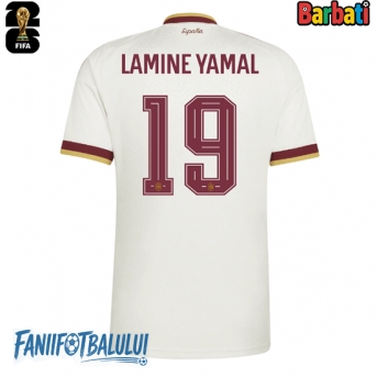 Spania Lamine Yamal #19 Tricou Fotbal Replică Mondial 2026 Barbati Deplasare